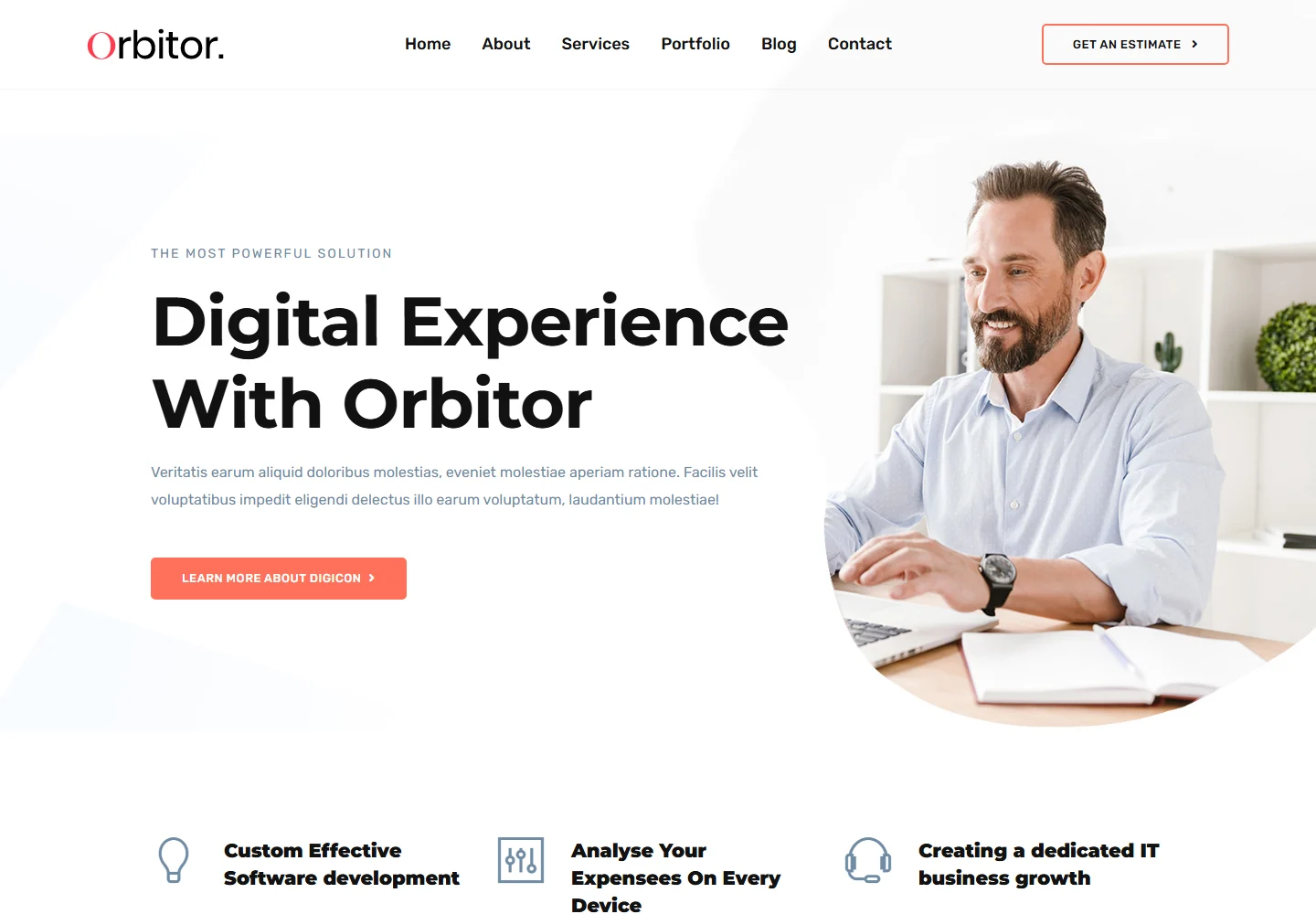 Orbitor · 科技公司与服务网站预览