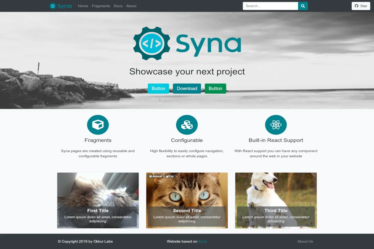 Syna · 企业与服务品牌网站预览