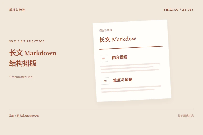 长文 Markdown 结构排版用途示意