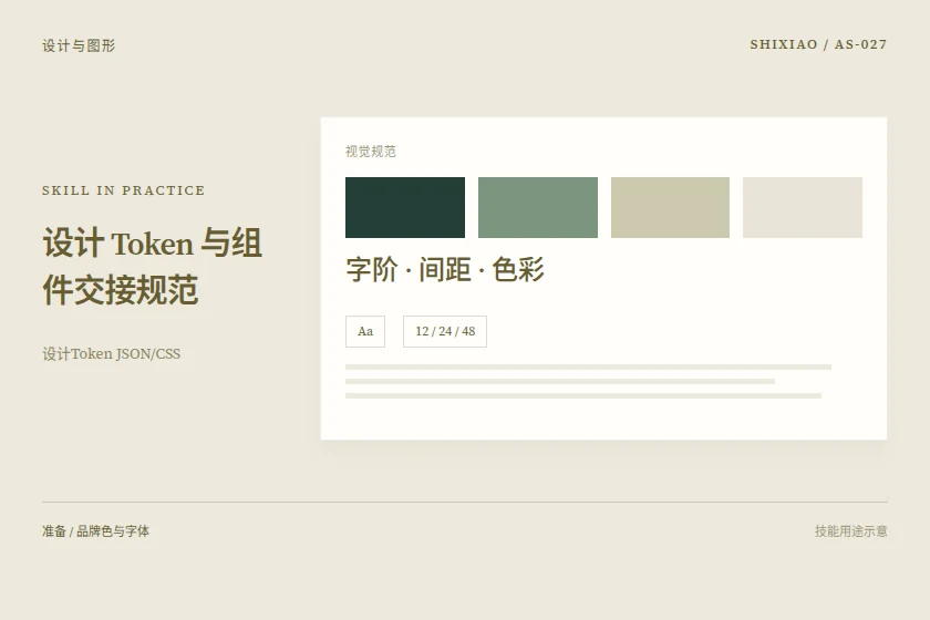 设计 Token 与组件交接规范用途示意
