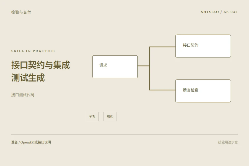 接口契约与集成测试生成用途示意