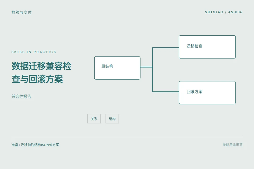 数据迁移兼容检查与回滚方案用途示意