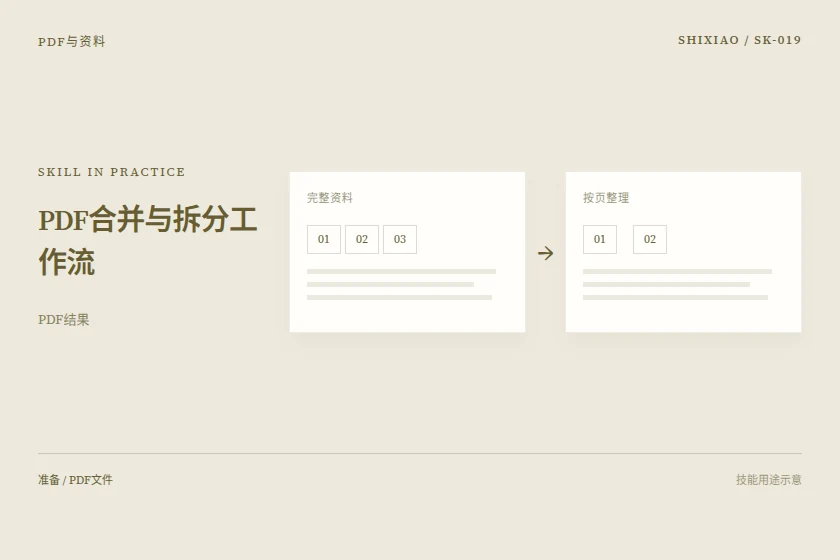PDF合并与拆分工作流用途示意